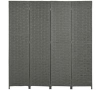 HOMCOM Biombo interior de madera de 4 paneles separador de ambientes dimensiones 159,5x169,5x1,6 cm Aosom España