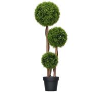 HOMCOM Boj artificial, grande, 110 cm, resistente a los rayos UV, planta artificial en maceta