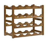 HOMCOM Botellero de Madera Bambú Marrón de 4 Niveles para 16 Botellas de Vino, Carga Máxima 75 kg 43x23,5x38 cm Aosom España