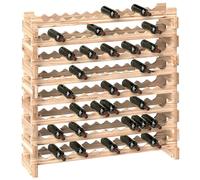 HOMCOM Botellero para 96 botellas, botellero con 8 niveles, modular y apilable, botellero de abeto macizo, para bodegas, bares, sótanos, 114×28×113,5cm, madera natural