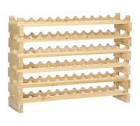 HOMCOM Botellero Vino 72 Botellas Carga 100 kg 114x28x85 cm Madera Natural
