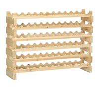 HOMCOM Botellero Vino 72 Botellas de Madera de 6 Niveles Botellero Vertical Carga 100 kg para Cocina Comedor Bar 114x28x85 cm Madera Natural