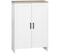 HOMCOM Buffet de cocina mueble de almacenaje con armario de doble puerta y estantes regulables, buffet de comedor y sala de estar, 60 x 30 x 90 cm, blanco