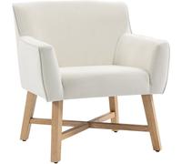 Homcom Butaca de salón 67x65x74 cm blanco