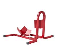 HOMCOM Caballete de Moto Carga 250 kg Soporte para Rueda Delantera de Moto Ajustable en 3 Niveles 60x55x43 cm Rojo