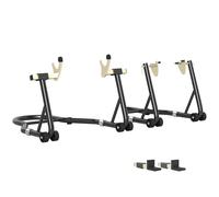 HOMCOM Caballete de Moto Carga 390 kg Soporte Delantero y Trasero Negro