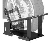 HOMCOM Caballete de Moto Delantera Carga 816,5 kg Soporte para Rueda Delantera de Motocicleta Robusta con Altura Ajustable en 3 Niveles para Ruedas Ø38,1-53,34 cm Negro