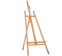 HOMCOM Caballete de Pintura Caballete de Madera Haya de Dibujo Estudio Altura Ajustable Trípode