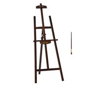 HOMCOM Caballete Pintura de Madera Caballete de Dibujo Estudio Inclinable 90° con Soporte Trípode y Pincel 51,5x71,5x134,5 cm Café Aosom España