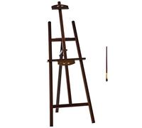 HOMCOM Caballete de Pintura de Madera Trípode 51,5x71,5x134,5 cm Café