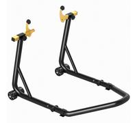 HOMCOM Caballete Elevador Universal Soporte Rueda Trasera Moto de Acero Robusta Carga 544 kg con Horquillas en U y L Ajustables