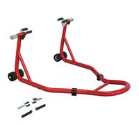 Homcom Caballete Moto Soporte Delantero Universal Para Ruedas 10" 17" 18" Rojo