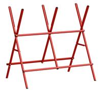 HOMCOM Caballete para Sierra Plegable Soporte Cortar Madera Altura y Ancho Ajustables Estructura en A Soporta hasta 150kg Rojo