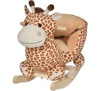 Homcom Caballito balancín 60x33x45cm marrón