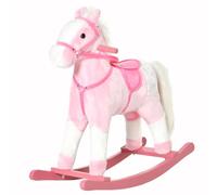 Homcom - Caballito Balancín con Sonidos Rosa HomCom