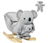 HOMCOM Caballito Balancín Infantil Koala 18-36 Meses 60x33x50 cm Gris