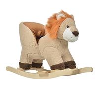 HOMCOM Caballito Balancín Infantil León 18-36 Meses 68x35x50 cm Marrón