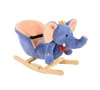 HOMCOM Caballo a Dondolo en Madera Elefante para Niños 60x33x45 cm Aosom España