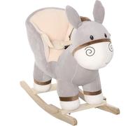 Homcom Caballo balancín de bebé 61x34x58 cm gris