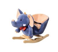 HOMCOM Caballo balancín de Madera Elefante para los niños 60 x 33 x 45 cm