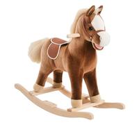 HOMCOM Caballo Balancín para Niños de +3 Años con Asas 74x33x62 cm Marrón