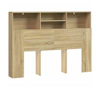 HOMCOM Cabecero de Cama 140 cm con Almacenaje Cabezal de Cama Roble