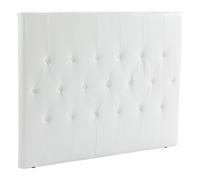 HOMCOM Cabecero de Cama 160 cm Cabezal de Cama Tapizado en PU 2 Formas de Uso Vertical o Montado a la Pared Cabecero para Dormitorio Blanco
