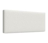 HOMCOM Cabecero mural de lino, 140 x 60 cm, cabecero colgante tapizado para dormitorio, estructura de madera de eucalipto, fácil montaje, crema