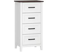HOMCOM Cajonera con 4 cajones, mueble alto para dormitorio y salón