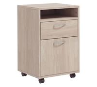HOMCOM Cajonera de Escritorio con Ruedas Cajón 40x35x60 cm Roble