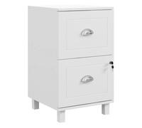 Homcom cajonera de oficina mueble archivador con 2 cajones cajonera para escritorio con cerraduras carpetas suspendidas para a4 y carta 40x41,5x67,5 cm blanco 40 cm