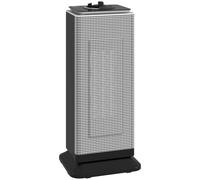 HOMCOM Calefactor Eléctrico Bajo Consumo Cerámico, 2000W PTC, con 3 Modos, Termostato Regulable, Oscilación de 55°, Protección contra Vuelcos y Sobrecalentamiento para 15㎡ en Dormitorio, Negro