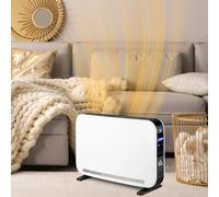 HOMCOM Calefactor Eléctrico 1830-2180W con 3 Modos de Calefacción Blanco
