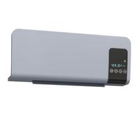 HOMCOM Calefactor Eléctrico Bajo Consumo 1000/2000W para 15-20m² Gris | Calefactor de Baño de Pared con Oscilación, PTC, Pantalla LED, Protección contra Sobrecalentamiento, Temporizador, Mando