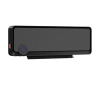 HOMCOM Calefactor Eléctrico Bajo Consumo 1000W/2000W de Pared IPX2 Negro | Calefactor de Baño, Función de Oscilación, Pantalla LED, Protección Sobrecalentamiento, Temporizador, Mando a Distancia