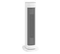 HOMCOM Calefactor Eléctrico Bajo Consumo, 2000W PTC, Termoventilador con 3 Modos, Termostato Regulable, Temporizador, Protección contra Vuelcos y Sobrecalentamiento, Control Remoto para 15-20㎡, Blanco