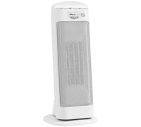 HOMCOM Calefactor Eléctrico Bajo Consumo Aire Caliente, 2000W PTC, Blanco | 4 Modos, Termostato Regulable, Oscilación de 55°, Protección Antivuelco y Sobrecalentamiento, para 15㎡, Dormitorio