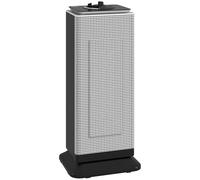HOMCOM Calefactor Eléctrico Bajo Consumo Cerámico, 2000W PTC, con 3 Modos, Termostato Regulable, Oscilación de 55°, Protección contra Vuelcos y Sobrecalentamiento para 15㎡ en Dormitorio, Negro