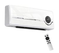 HOMCOM Calefactor Eléctrico Bajo Consumo Cerámico de Pared 2000W 3 Modos | Pantalla LED, Termostato Regulable, Temporizador 24h, Oscilación, Mando a Distancia, Detección de Ventanas Abiertas