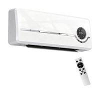 HOMCOM Calefactor Eléctrico Bajo Consumo Cerámico de Pared, 2000W, con 3 Modos, Pantalla LED, Termostato Regulable, Temporizador 24h, Oscilación, Mando a Distancia y Detección de Ventanas Abiertas