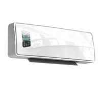 HOMCOM Calefactor Eléctrico Bajo Consumo Cerámico de Pared, 2000W, con 3 Modos, Pantalla LED, Termostato Regulable, Temporizador 24h, Oscilación, Mando a Distancia y Detección de Ventanas Abiertas