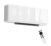 HOMCOM Calefactor Eléctrico Bajo Consumo de Pared 2000W con 3 Modos Pantalla LED Termostato Temporizador y Panel de Vidrio Aosom España