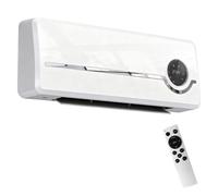 HOMCOM Calefactor Eléctrico Bajo Consumo de Pared 2000W con 3 Modos Pantalla LED Termostato Temporizador y Oscilación Blanco