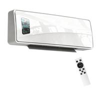 HOMCOM Calefactor Eléctrico Bajo Consumo de Pared 2000W con 3 Modos Pantalla LED Termostato Temporizador y Oscilación Blanco