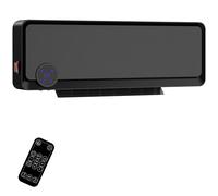 HOMCOM Calefactor Eléctrico de Pared 1000W/2000W Estufa con Pantalla LED IPX2 y Mando a Distancia 56x18,5x11,7 cm Negro