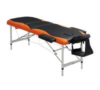 HOMCOM Cama De Masaje Aluminio Plegable 185x60cm Tatuaje Terapia Cama Negro Naranja Nuevo