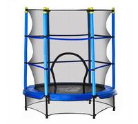 HOMCOM Cama Elástica Infantil 140x160 cm Trampolín para Niños de +3 Años con Red de Seguridad y Marco de Acero para Interior y Exterior Aosom España