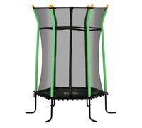 HOMCOM Cama Elástica Infantil de Jardín Ø163,5x190 cm Trampolín para Niños de +3 Años con Red de Seguridad y Marco de Acero para Interior Exterior Carga 50 kg Verde