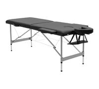 HOMCOM Camilla de Masaje Plegable Altura Ajustable 185x70x58-82 cm Negro