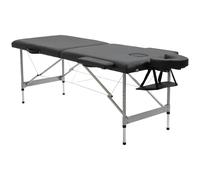 HOMCOM Camilla de Masaje Plegable con Altura Ajustable 186x71x62-83 cm Negro